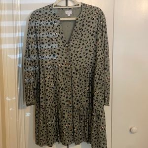 Mud Pie Cheetah Button Down Dress